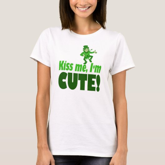 私によってがかわいい私に接吻して下さい Tシャツ (正面)