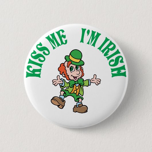 私によってがアイルランドの踊りの小妖精である私に接吻して下さい 缶バッジ (正面)