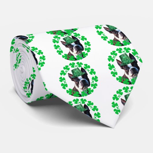 私によってがアイルランド人のボストンテリアのタイである私に接吻して下さい ネクタイ (ロール)