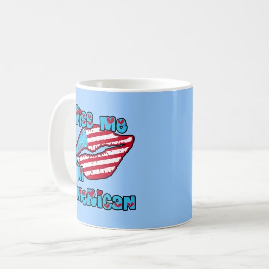 私によってがアメリカプロダクトである私に接吻して下さい コーヒーマグカップ (正面左)