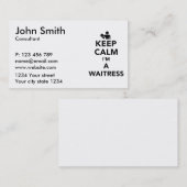 私によってがウェートレスである平静を保って下さい 名刺 (正面/裏面)