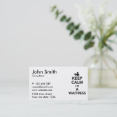 私によってがウェートレスである平静を保って下さい 名刺 (スタンド正面)