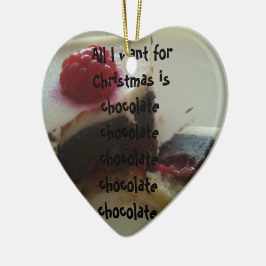 私によってがクリスマスのためにほしいすべてはチョコレートオーナメントです セラミックオーナメント (左)