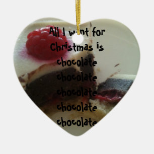 私によってがクリスマスのためにほしいすべてはチョコレートオーナメン セラミックオーナメント