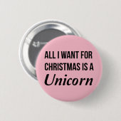 私によってがクリスマスのためにほしいすべてはユニコーンのバッジPinです 缶バッジ (正面&裏面)