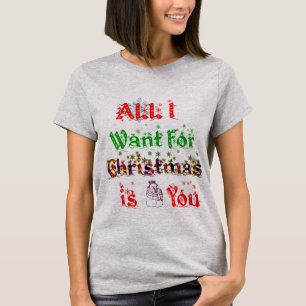 私によってがクリスマスのためにほしいすべては妊婦のなTシャツです Tシャツ