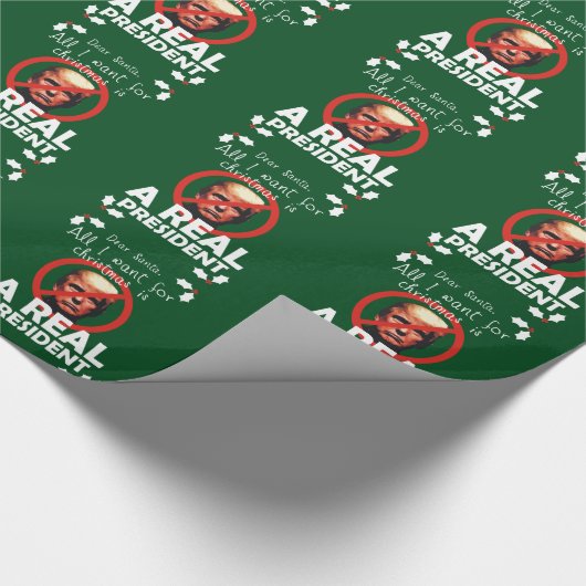 私によってがクリスマスのためにほしいすべては実質の大統領です ラッピングペーパー (角)