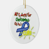 私によってがクリスマスのためにほしいすべては治療です セラミックオーナメント (右)