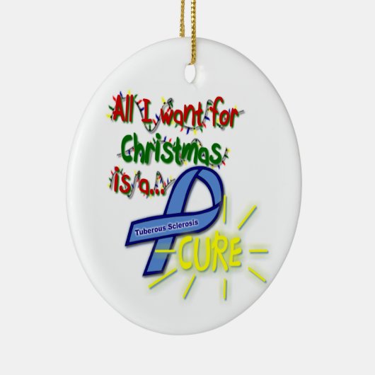 私によってがクリスマスのためにほしいすべては治療です セラミックオーナメント (右)