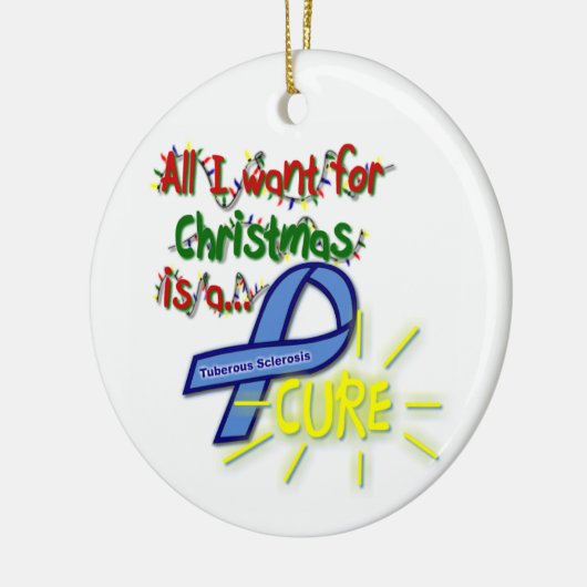 私によってがクリスマスのためにほしいすべては治療です セラミックオーナメント (左)