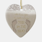 私によってがクリスマスのためにほしいすべては砂の私のつま先です セラミックオーナメント (右)