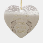 私によってがクリスマスのためにほしいすべては砂の私のつま先です セラミックオーナメント (裏面)