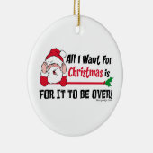私によってがクリスマスのためにほしいすべては終わるそれのためです! セラミックオーナメント (右)