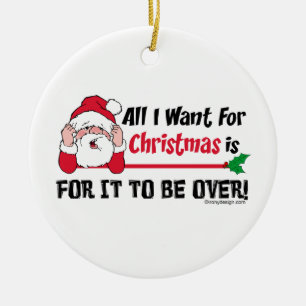 私によってがクリスマスのためにほしいすべては終わるそれのためです! セラミックオーナメント