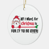 私によってがクリスマスのためにほしいすべては終わるそれのためです! セラミックオーナメント (左)