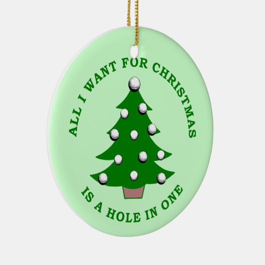 私によってがクリスマスのためにほしいすべては1つの穴です セラミックオーナメント (右)