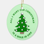 私によってがクリスマスのためにほしいすべては1つの穴です セラミックオーナメント (左)