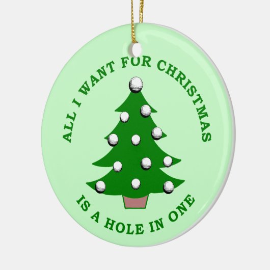 私によってがクリスマスのためにほしいすべては1つの穴です セラミックオーナメント (左)