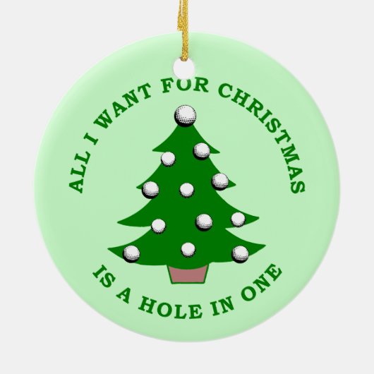私によってがクリスマスのためにほしいすべては1つの穴です セラミックオーナメント (裏面)