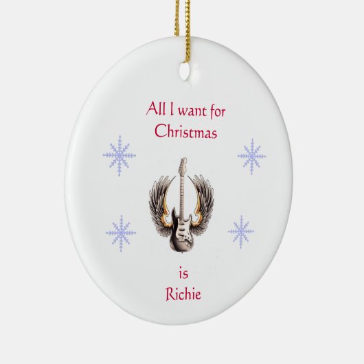 私によってがクリスマスのためにほしいすべてはRichieのオーナメントです セラミックオーナメント (右)