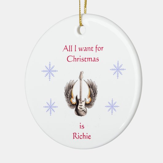 私によってがクリスマスのためにほしいすべてはRichieのオーナメントです セラミックオーナメント (左)