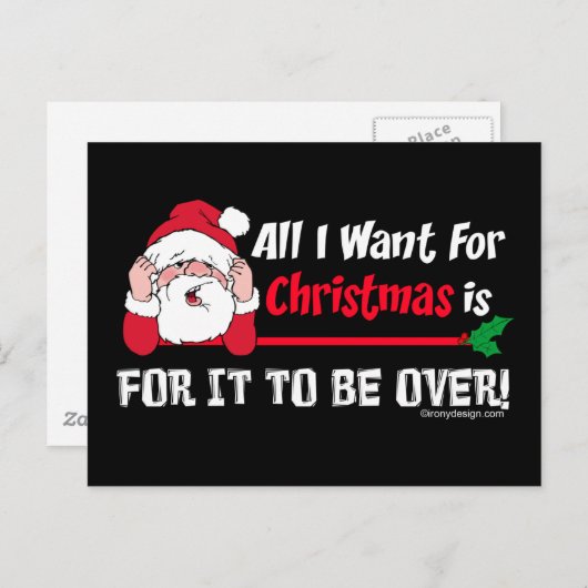 私によってがクリスマスのためにほしいすべて シーズンポストカード (正面/裏面)