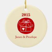 私によってがクリスマスのためにほしいカスタムはすべて記念品です セラミックオーナメント (裏面)