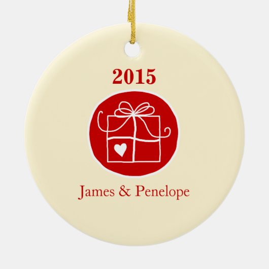 私によってがクリスマスのためにほしいカスタムはすべて記念品です セラミックオーナメント (裏面)