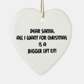 私によってがクリスマスのためにほしい親愛なるサンタはすべてより大きい李です セラミックオーナメント (右)