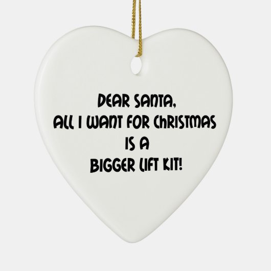 私によってがクリスマスのためにほしい親愛なるサンタはすべてより大きい李です セラミックオーナメント (右)