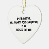 私によってがクリスマスのためにほしい親愛なるサンタはすべてより大きい李です セラミックオーナメント (左)