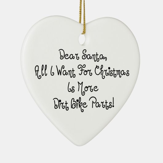 私によってがクリスマスのためにほしい親愛なサンタはすべてより多くの土Bです セラミックオーナメント (右)