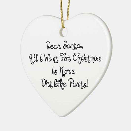 私によってがクリスマスのためにほしい親愛なサンタはすべてより多くの土Bです セラミックオーナメント (左)