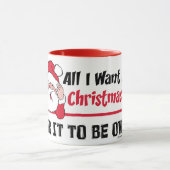 私によってがクリスマスのサンタのユーモアのためにほしいすべて マグカップ (中央)