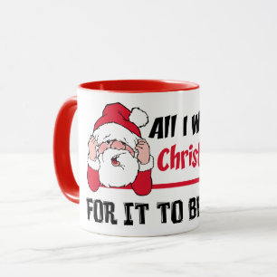 私によってがクリスマスのサンタのユーモアのためにほしいすべて マグカップ