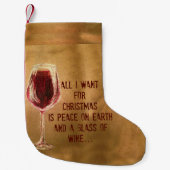 私によってがクリスマスのワインのストッキングのためにほしいすべて スモールクリスマスストッキング (正面)