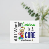 私によってがクリスマスの自閉症のためにほしいすべて シーズンポストカード (スタンド正面)