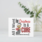 私によってがクリスマスの若年性糖尿病のためにほしいすべて シーズンポストカード (スタンド正面)