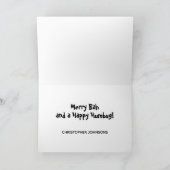 私によってがクリスマスのBahのばかばかしいユーモアの黒のためにほしいすべて シーズンカード (内部)