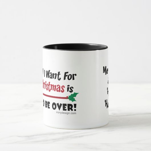 私によってがクリスマスのBahのばかばかしくおもしろいな黒のためにほしいすべて マグカップ (中央)