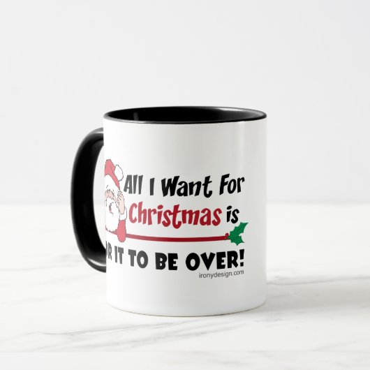 私によってがクリスマスのBahのばかばかしくおもしろいな黒のためにほしいすべて マグカップ (正面左)