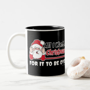 私によってがクリスマスのBahのばかばかしくおもしろいな黒のためにほし ツートーンマグカップ