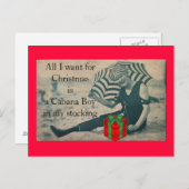 私によってがクリスマスまたは小屋の男の子の郵便はがきのためにほしいすべて シーズンポストカード (正面/裏面)