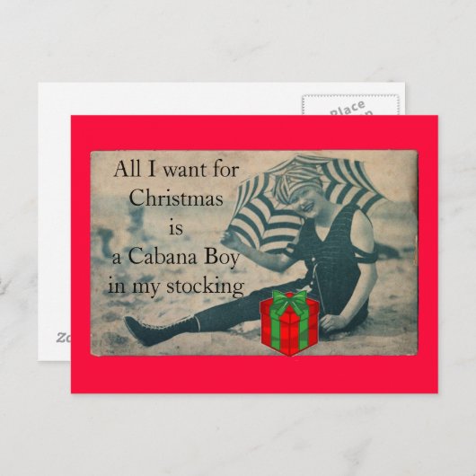 私によってがクリスマスまたは小屋の男の子の郵便はがきのためにほしいすべて シーズンポストカード (正面/裏面)