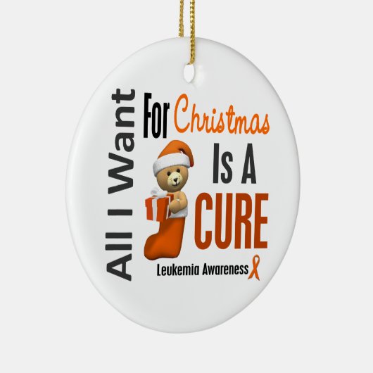 私によってがクリスマスオーナメントのためにほしい白血病すべて セラミックオーナメント (右)