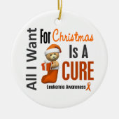 私によってがクリスマスオーナメントのためにほしい白血病すべて セラミックオーナメント (正面)