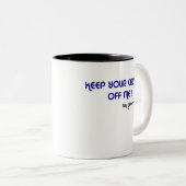 私によってがグルテンなしのマグである私を離れてあなたのパン粉を保って下さい ツートーンマグカップ (正面右)