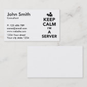 私によってがサーバーである平静を保って下さい 名刺 (正面/裏面)