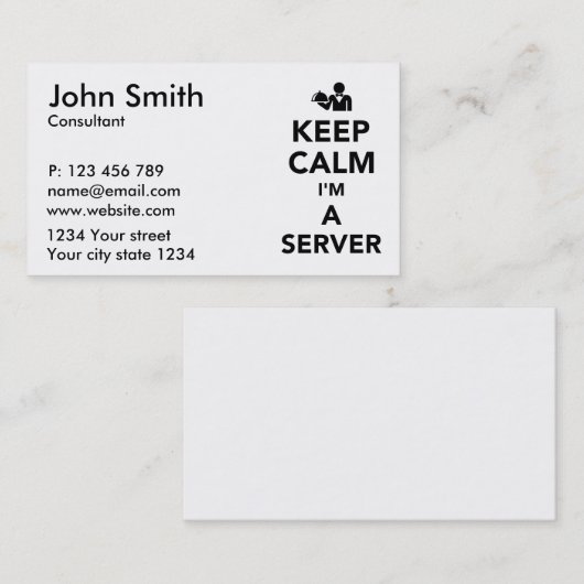 私によってがサーバーである平静を保って下さい 名刺 (正面/裏面)