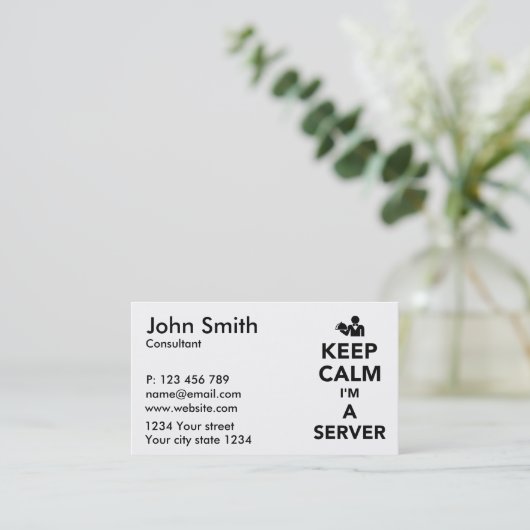 私によってがサーバーである平静を保って下さい 名刺 (スタンド正面)